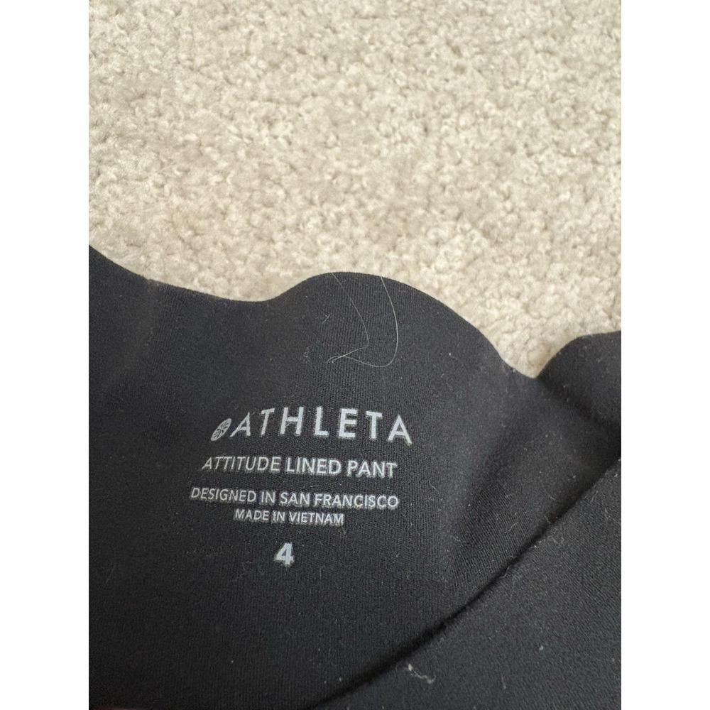 Women's Athleta Black Altitude Lined Pants Athletic Size 4 - Picture 3 of 5